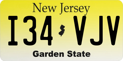 NJ license plate I34VJV
