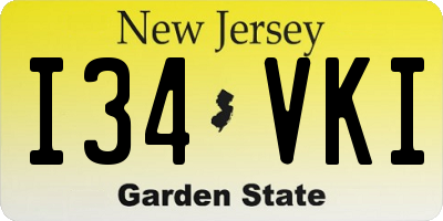 NJ license plate I34VKI