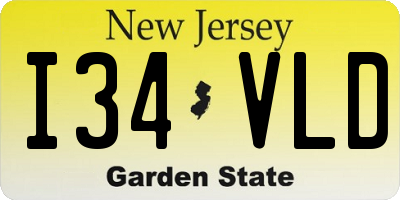 NJ license plate I34VLD