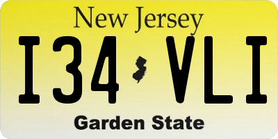 NJ license plate I34VLI