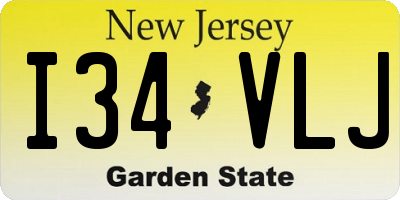 NJ license plate I34VLJ