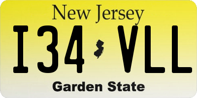 NJ license plate I34VLL