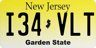 NJ license plate I34VLT