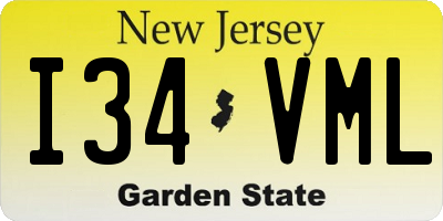 NJ license plate I34VML