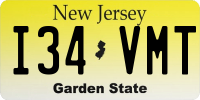 NJ license plate I34VMT