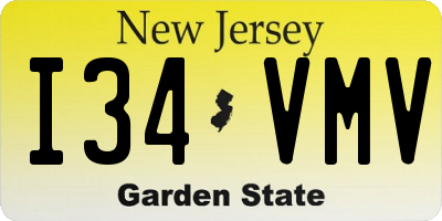 NJ license plate I34VMV