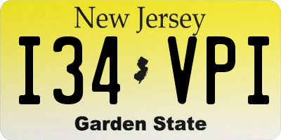 NJ license plate I34VPI