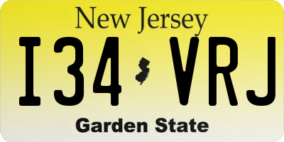 NJ license plate I34VRJ