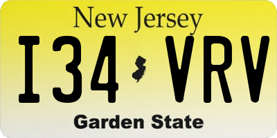 NJ license plate I34VRV