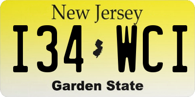 NJ license plate I34WCI