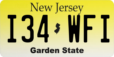 NJ license plate I34WFI