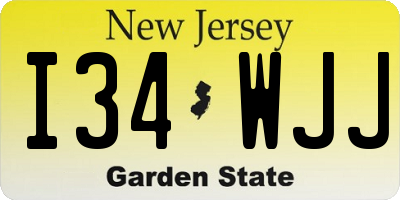 NJ license plate I34WJJ