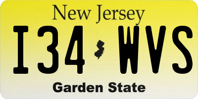 NJ license plate I34WVS
