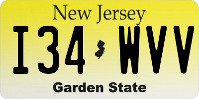 NJ license plate I34WVV