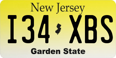 NJ license plate I34XBS