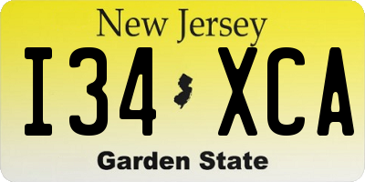 NJ license plate I34XCA