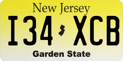 NJ license plate I34XCB