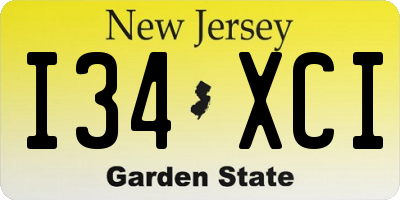 NJ license plate I34XCI