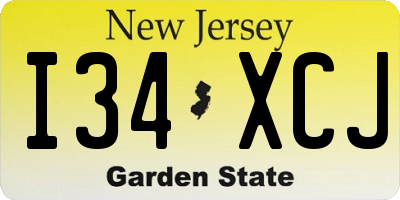 NJ license plate I34XCJ