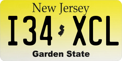 NJ license plate I34XCL