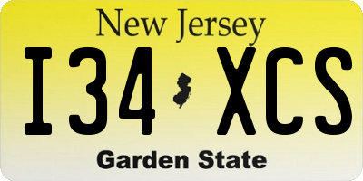 NJ license plate I34XCS