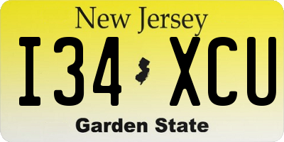 NJ license plate I34XCU