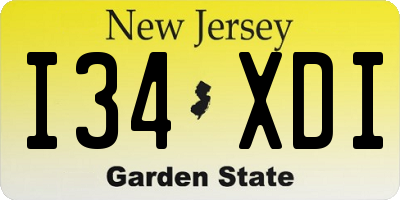NJ license plate I34XDI