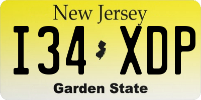 NJ license plate I34XDP