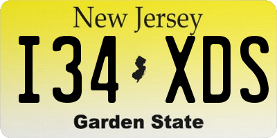NJ license plate I34XDS