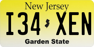 NJ license plate I34XEN