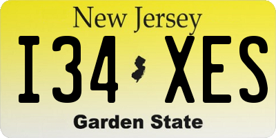 NJ license plate I34XES