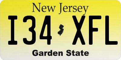 NJ license plate I34XFL