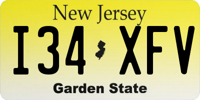 NJ license plate I34XFV