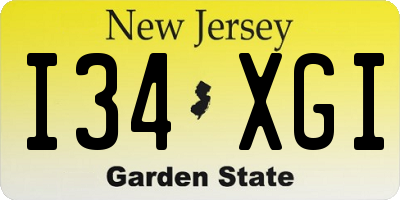 NJ license plate I34XGI
