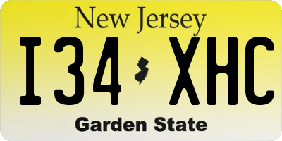 NJ license plate I34XHC