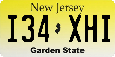 NJ license plate I34XHI