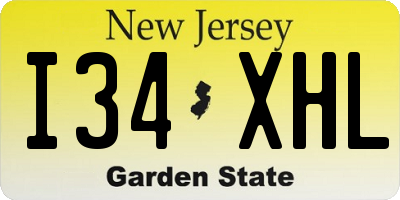NJ license plate I34XHL
