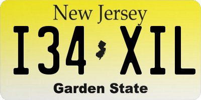 NJ license plate I34XIL