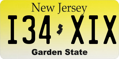 NJ license plate I34XIX