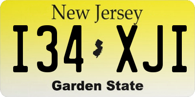 NJ license plate I34XJI