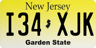 NJ license plate I34XJK