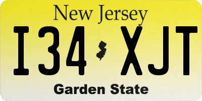 NJ license plate I34XJT