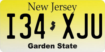NJ license plate I34XJU