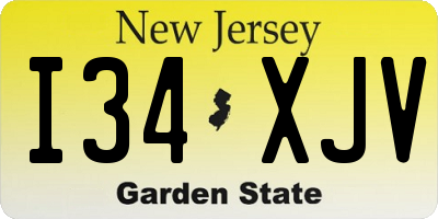 NJ license plate I34XJV