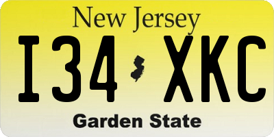 NJ license plate I34XKC
