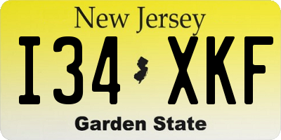 NJ license plate I34XKF