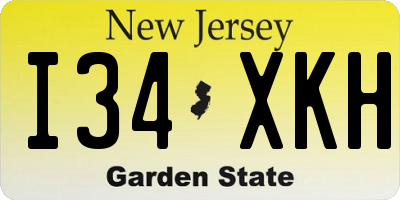 NJ license plate I34XKH