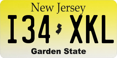 NJ license plate I34XKL