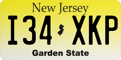 NJ license plate I34XKP