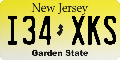 NJ license plate I34XKS